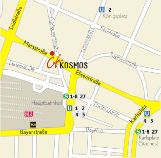 Lageplan Cafe Kosmos